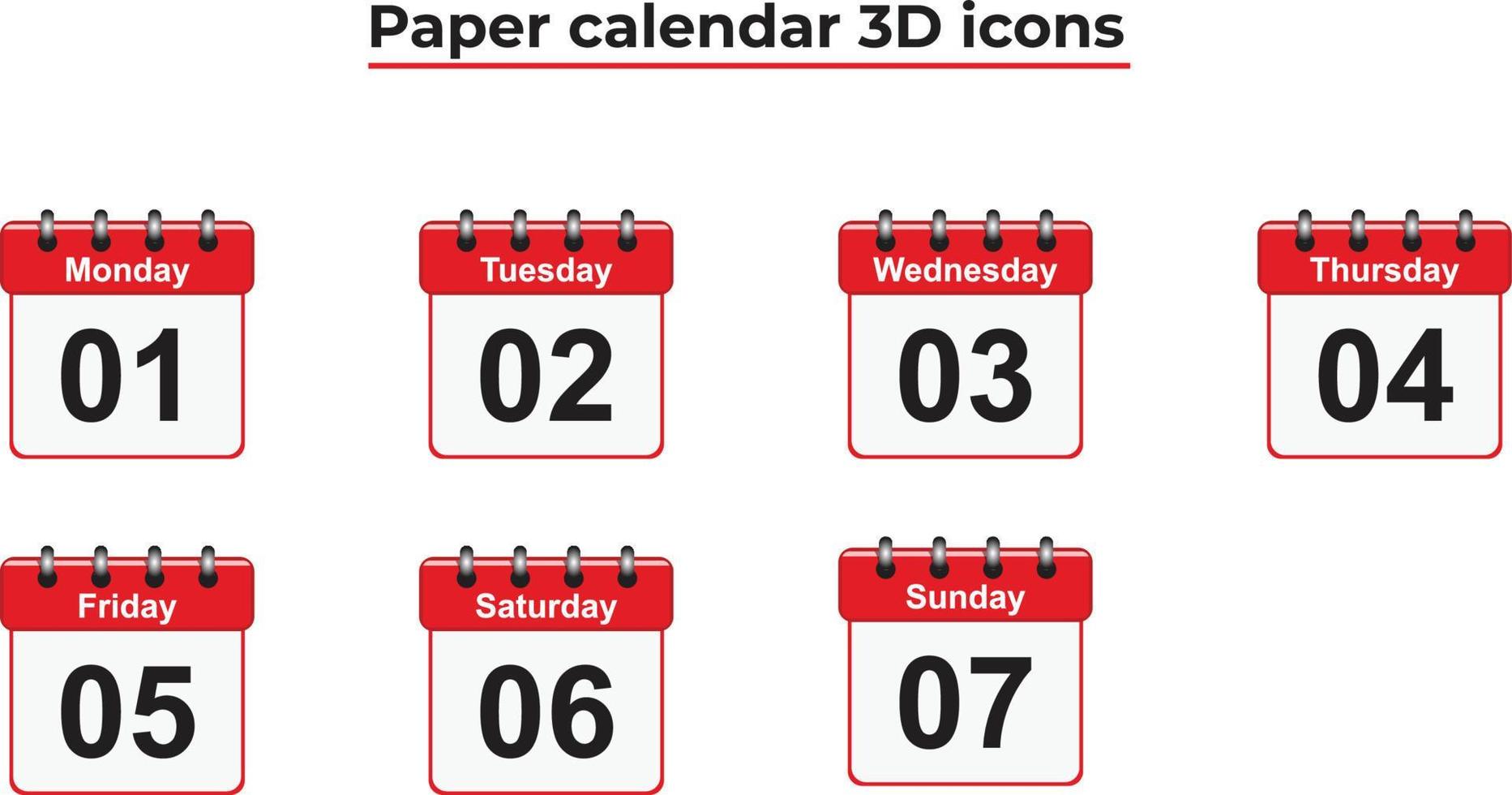 Realistic calendar icon vector illustration