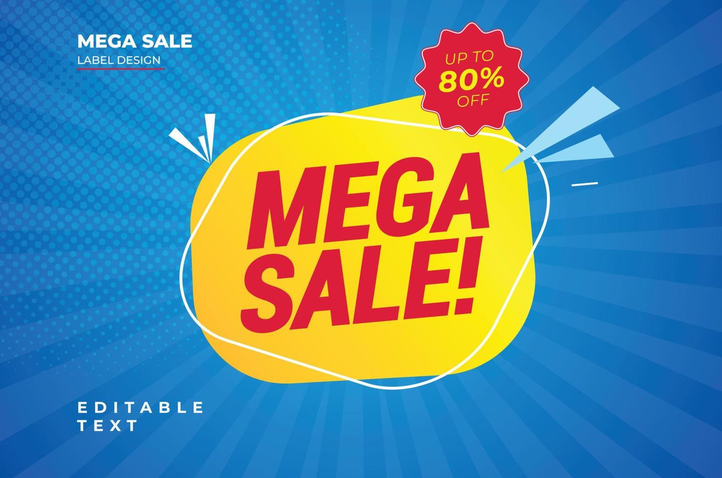 Mega sale background vector