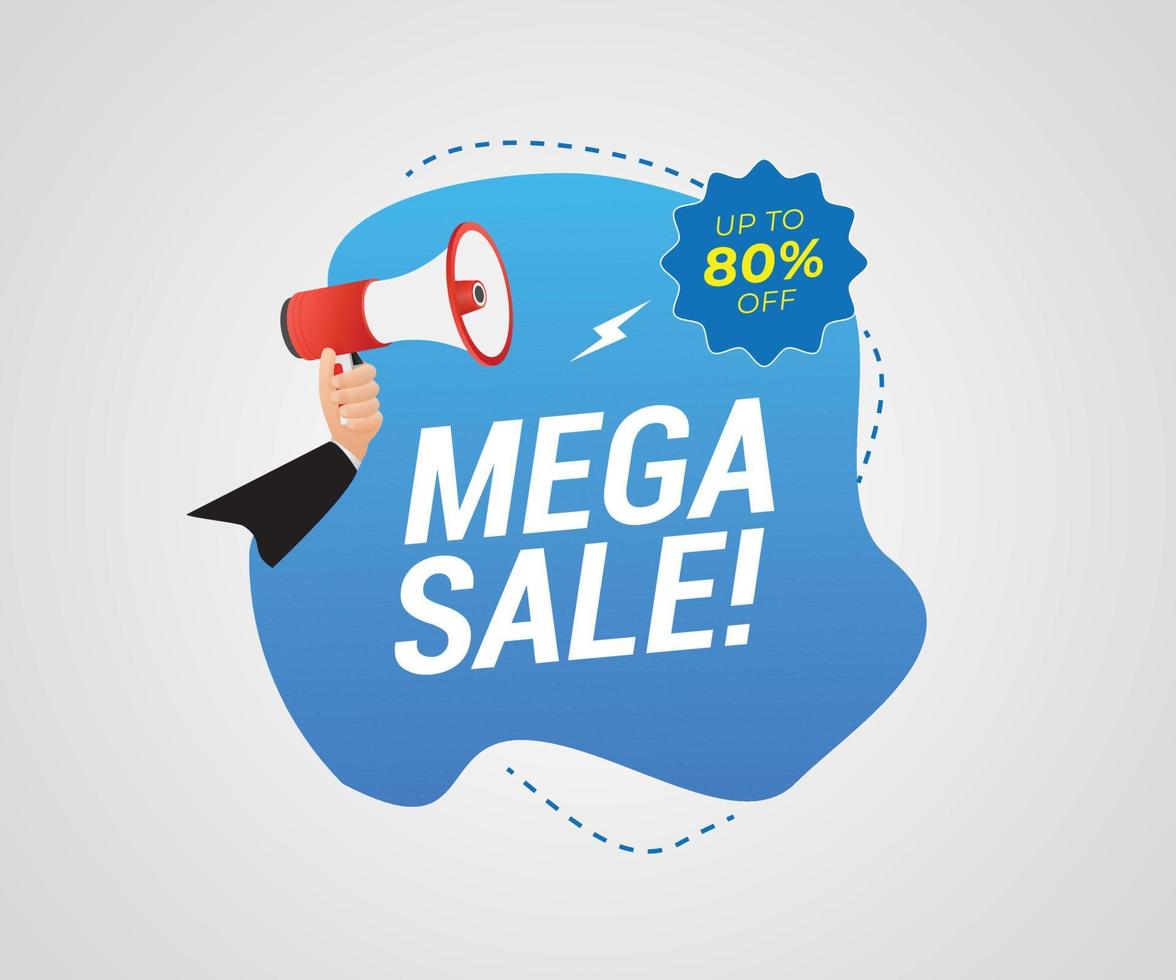Mega sale background vector
