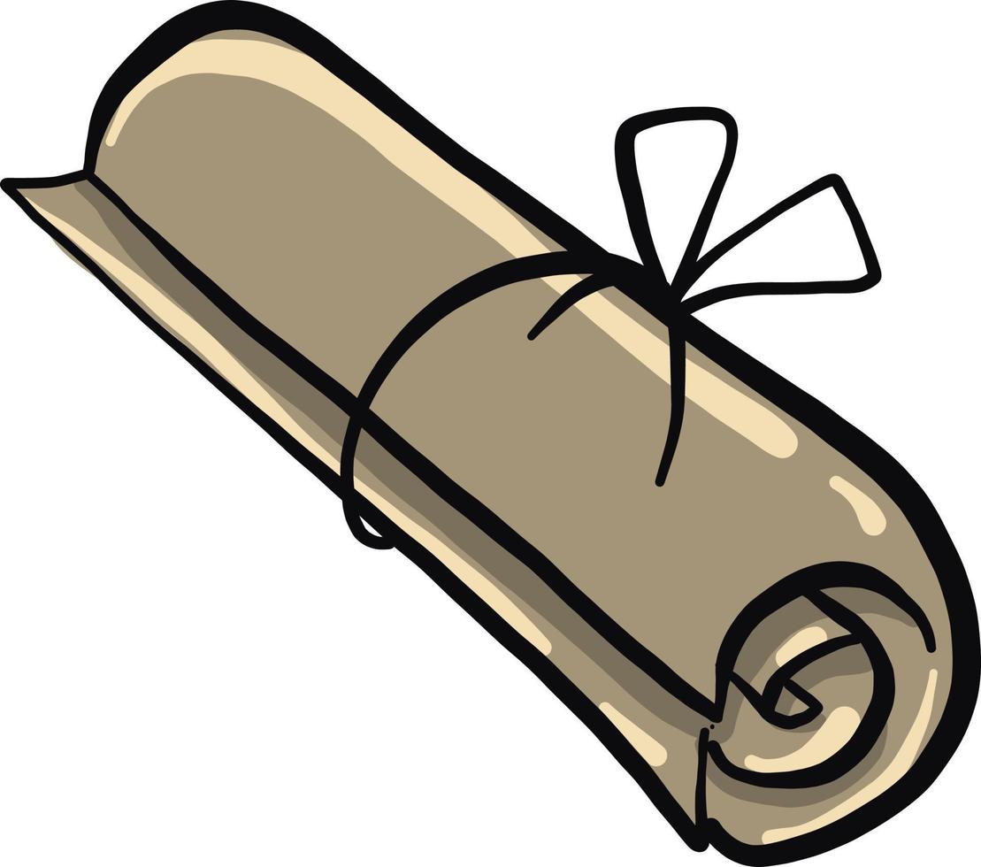 Rolled paper, illustration, vector on a white background.