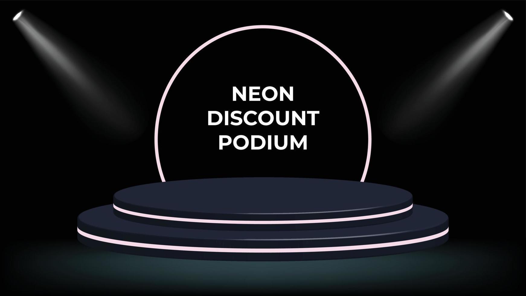 Podium stage display product presentation decorated vector