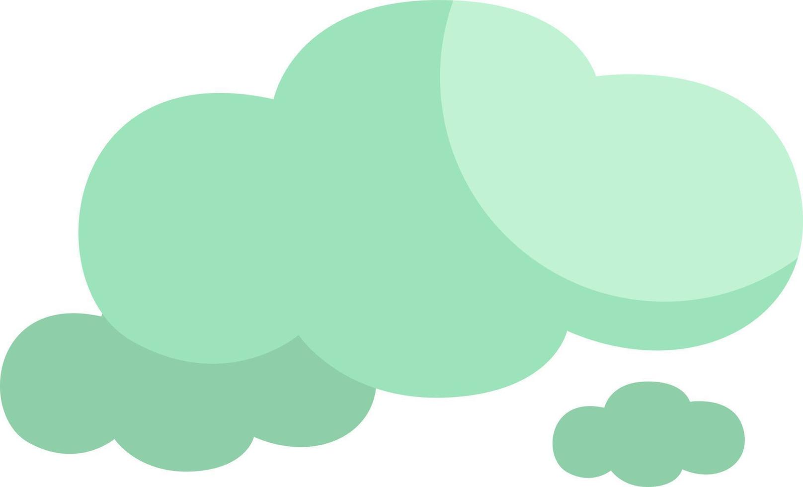 Spring clouds, illustration, vector on a white background.