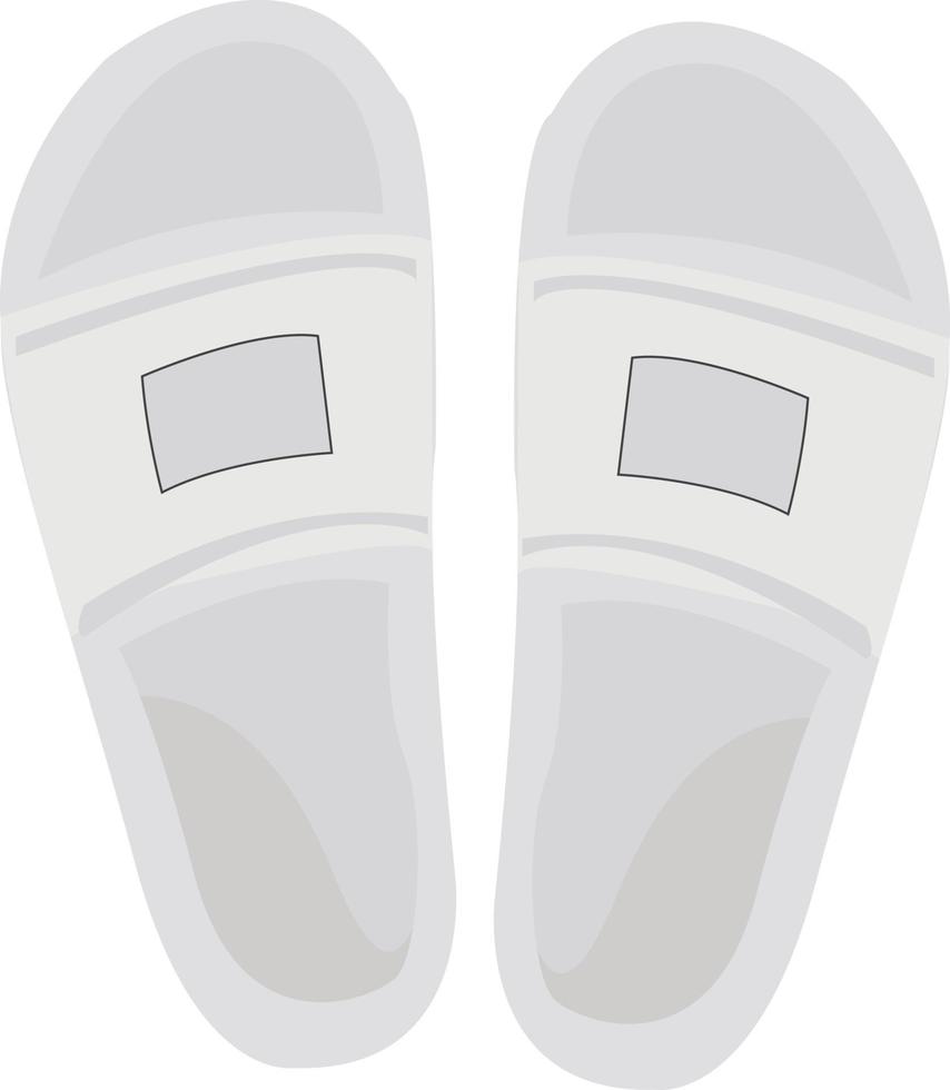 White slippers, illustration, vector on white background