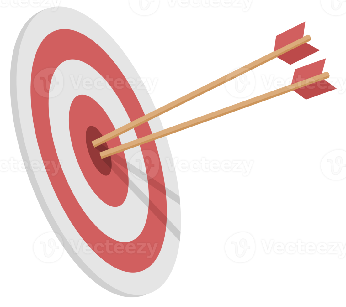 Target with arrows in flat design png