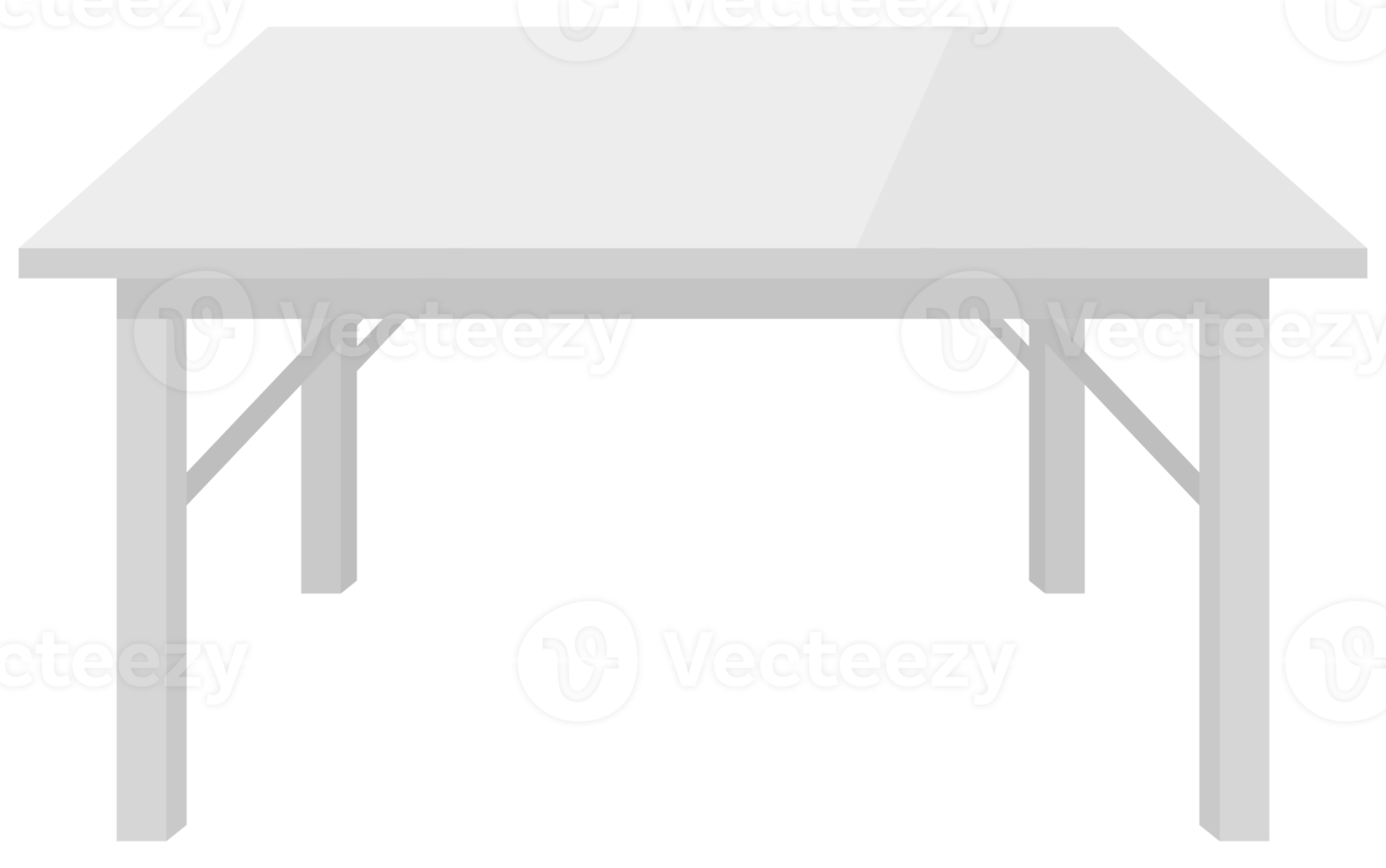 Blank white plastic table png