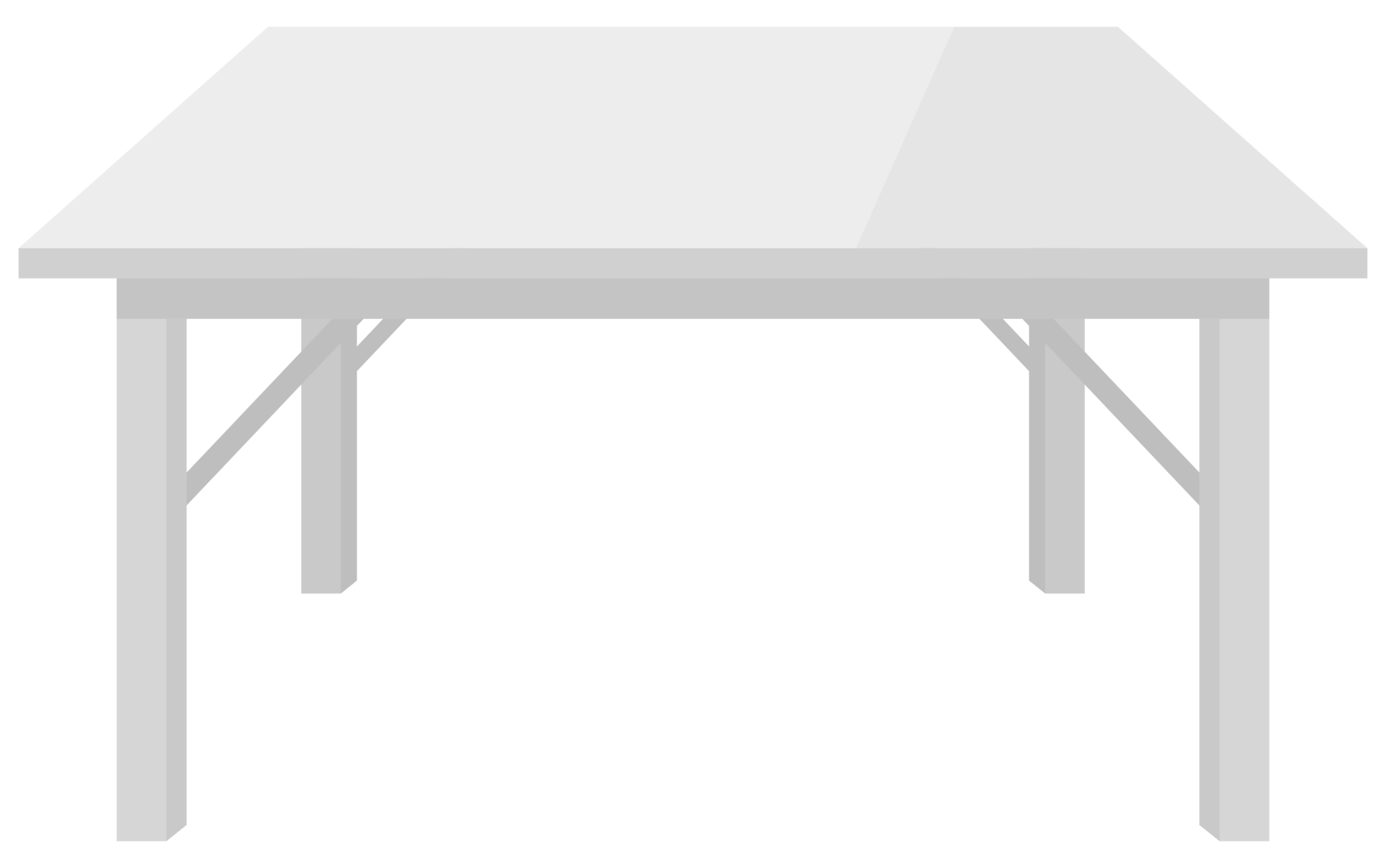 Blank white plastic table 13743317 PNG