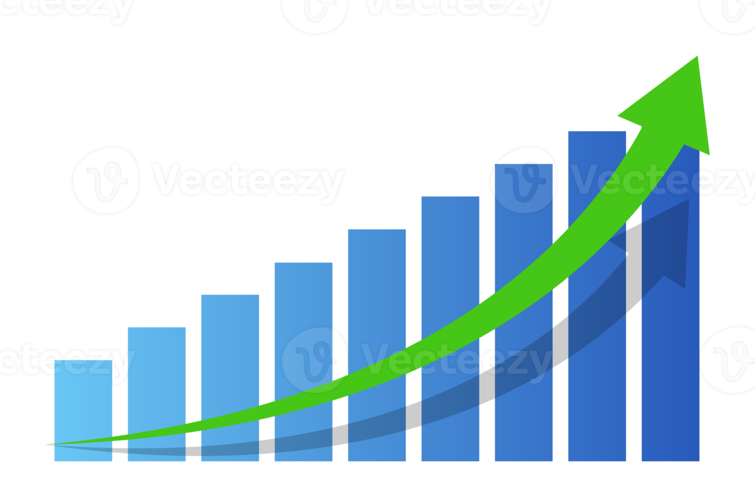 bar graph growth and up arrow png