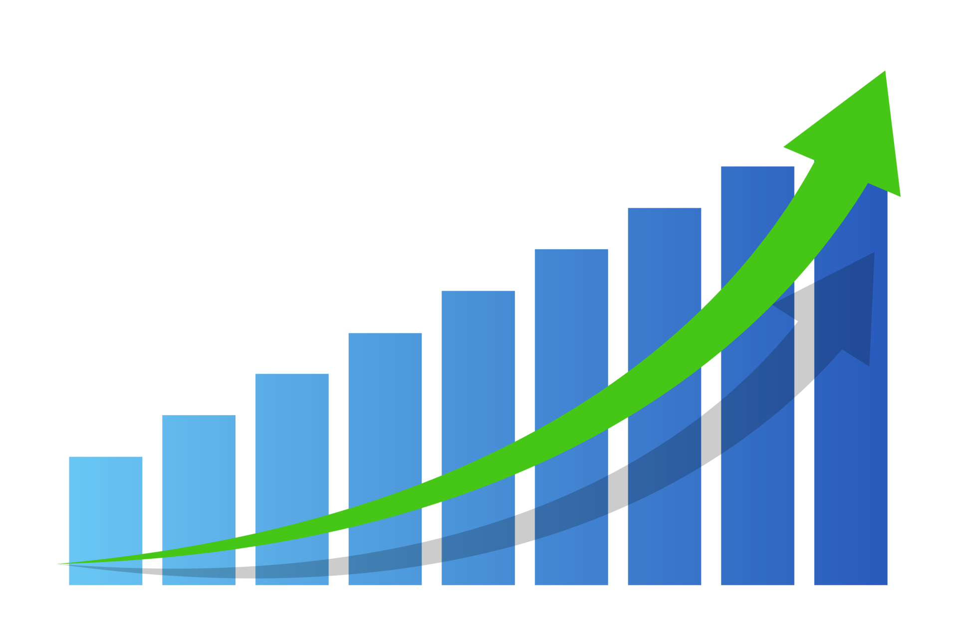 Bar Graph Growth And Up Arrow 13743338 PNG