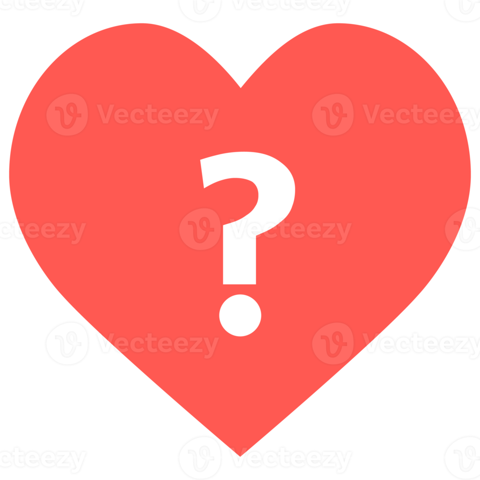 Heart with Question Mark icon png