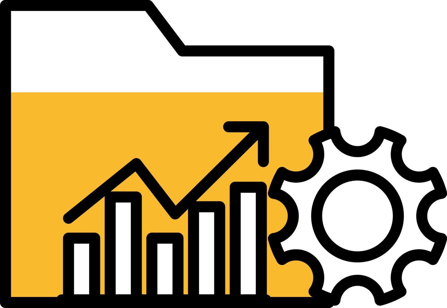Data analysis, illustration, vector on a white background.