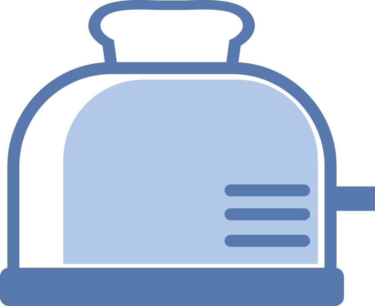 Small toaster, illustration, vector on white background.