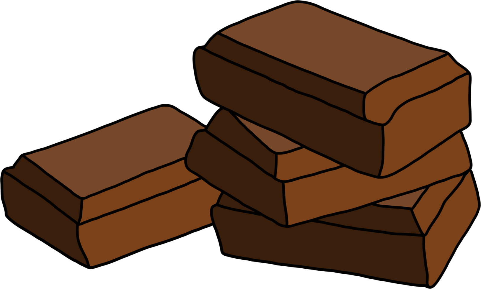 garabatos dibujo de boceto a mano alzada de una barra de chocolate. png