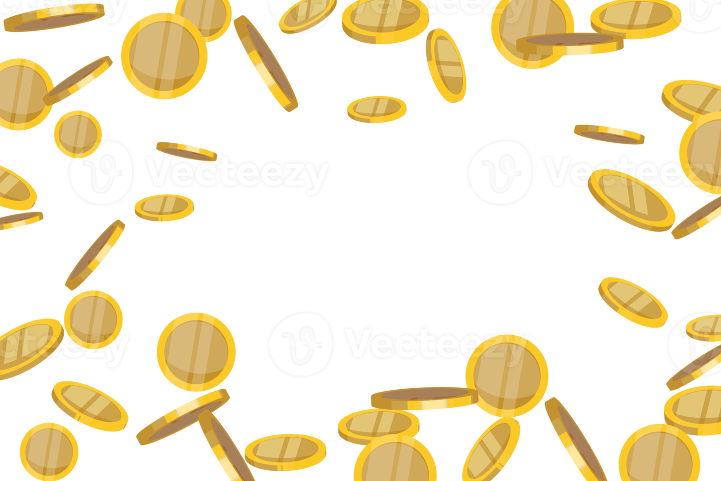 vallende gouden munten geld png