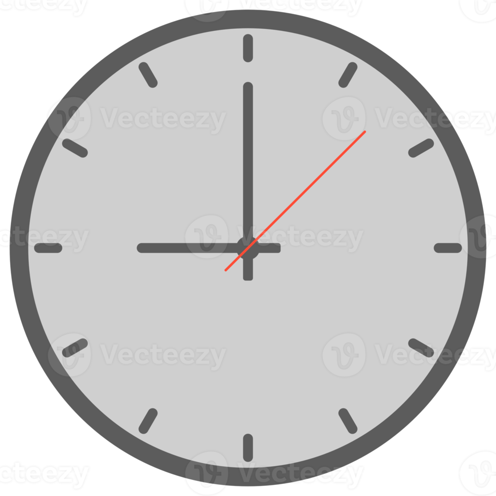 Clock in flat png