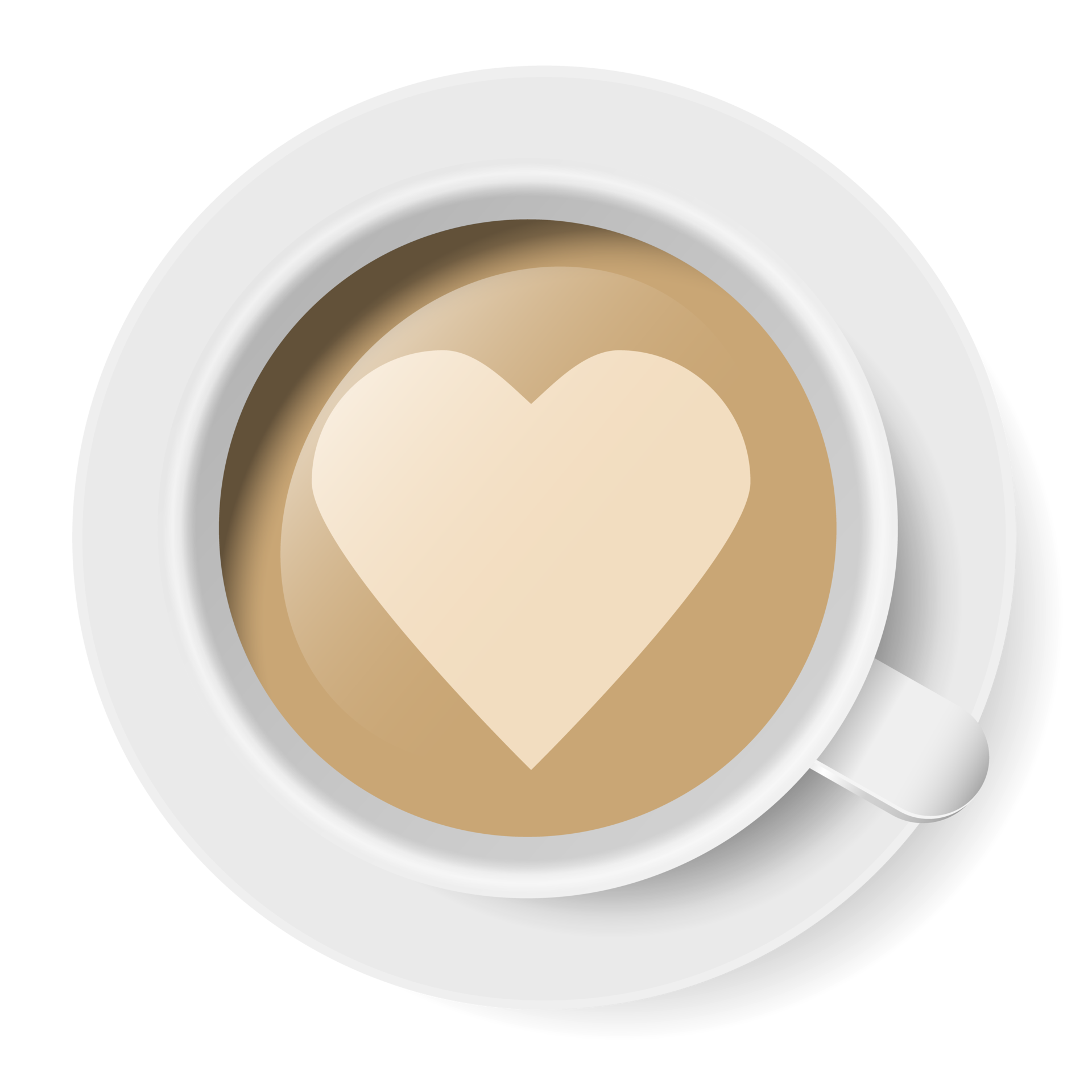 top view of coffee foam art on cup 13743603 PNG