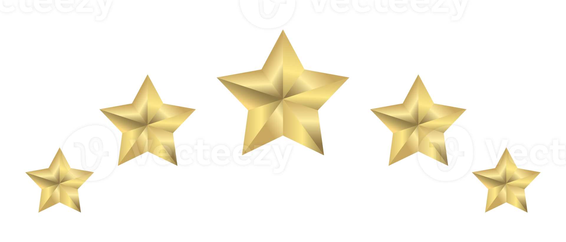 Five stars rating icon png