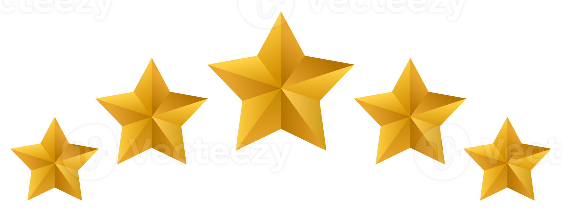 Five stars rating icon png
