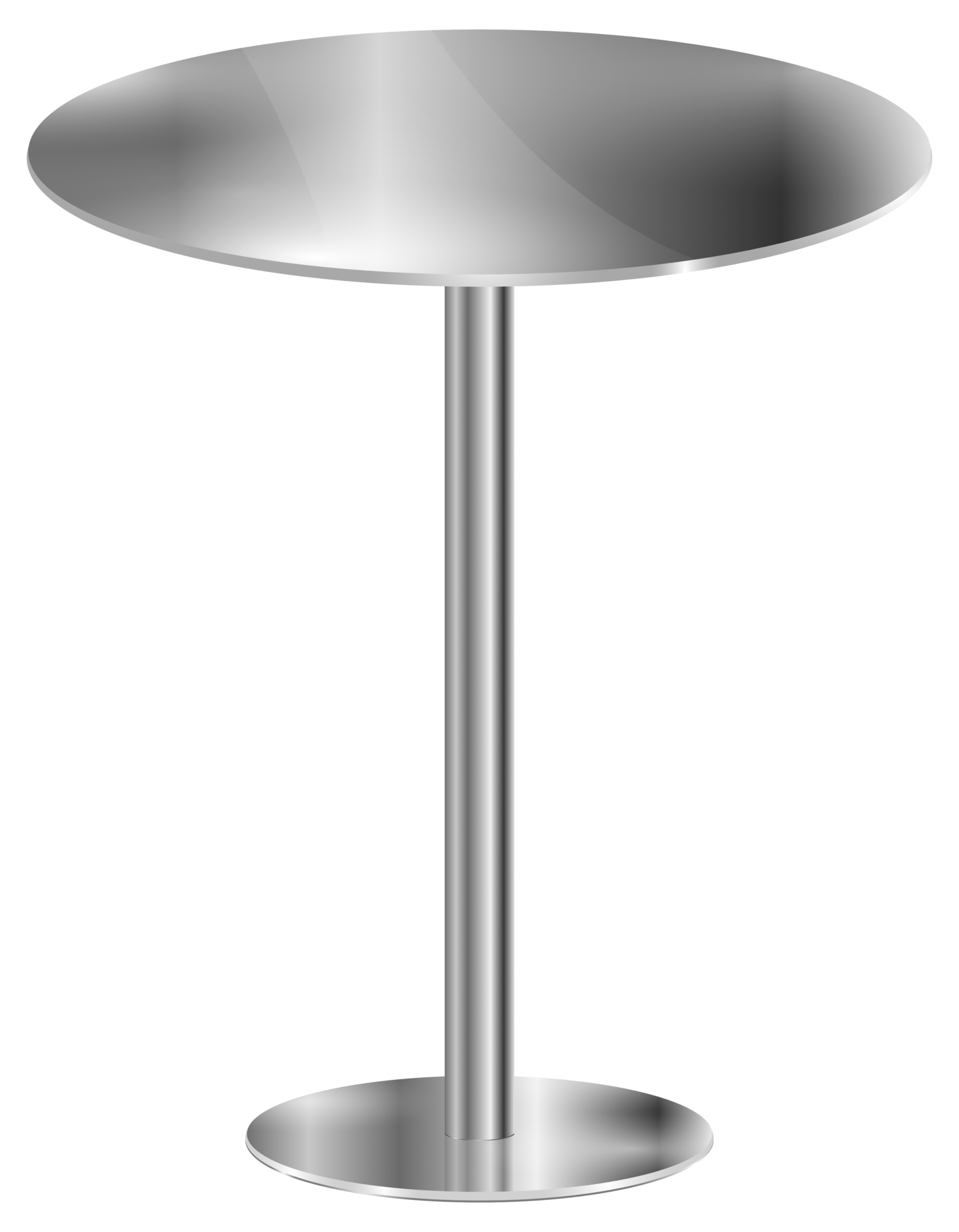 3D illustration of blank metal round table 13743620 PNG