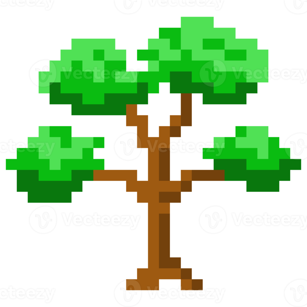 Pixel art tree icon png