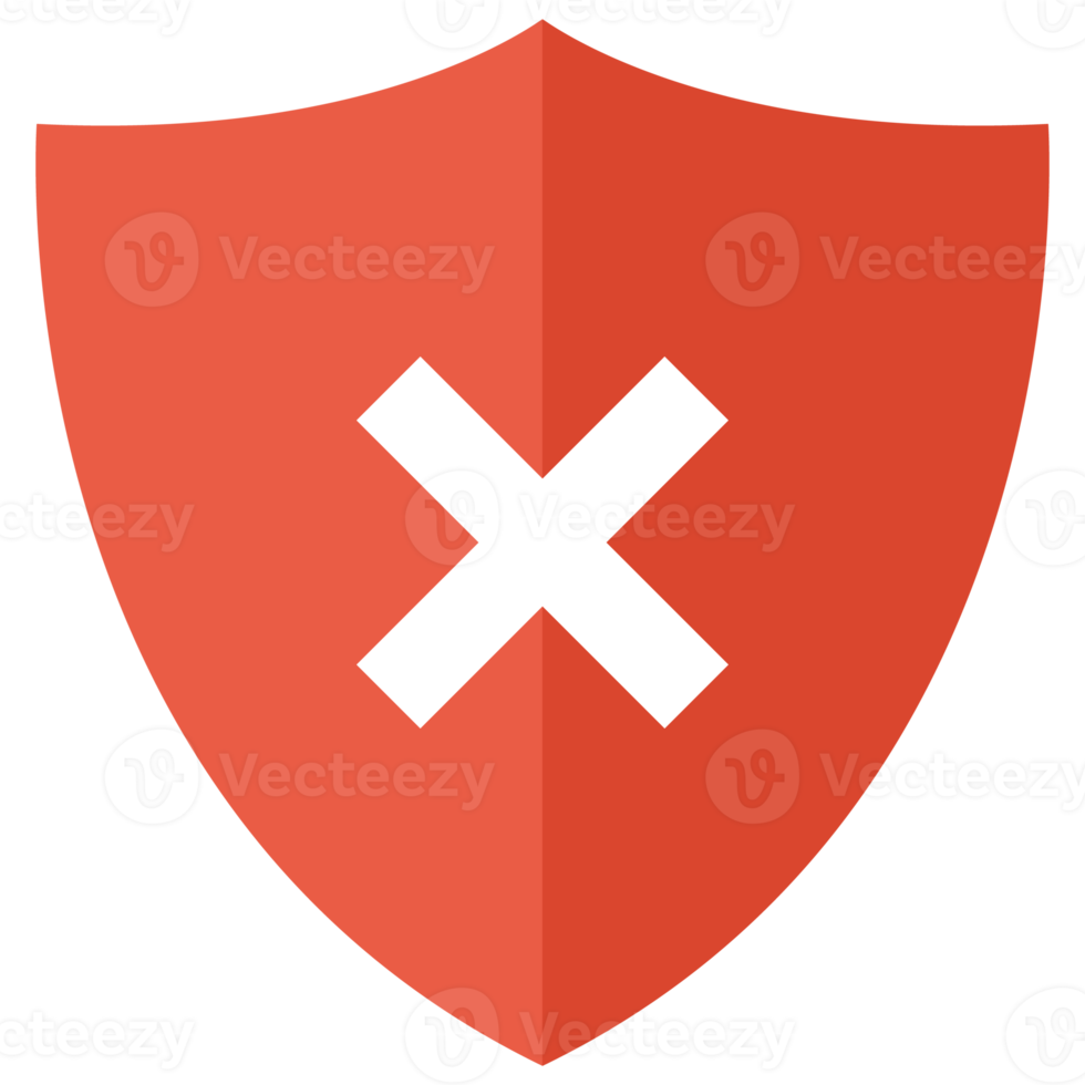 Cancel mark shield icon png