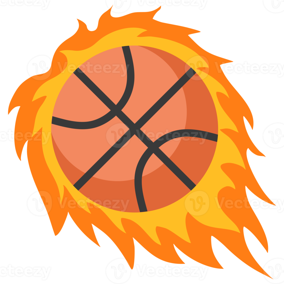 icono de baloncesto de fuego png