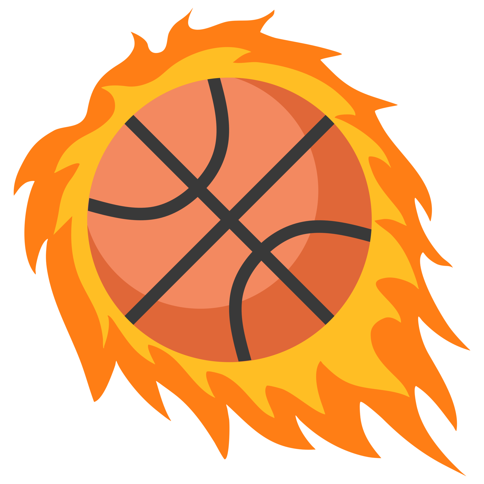Fire basketball icon 13743746 png