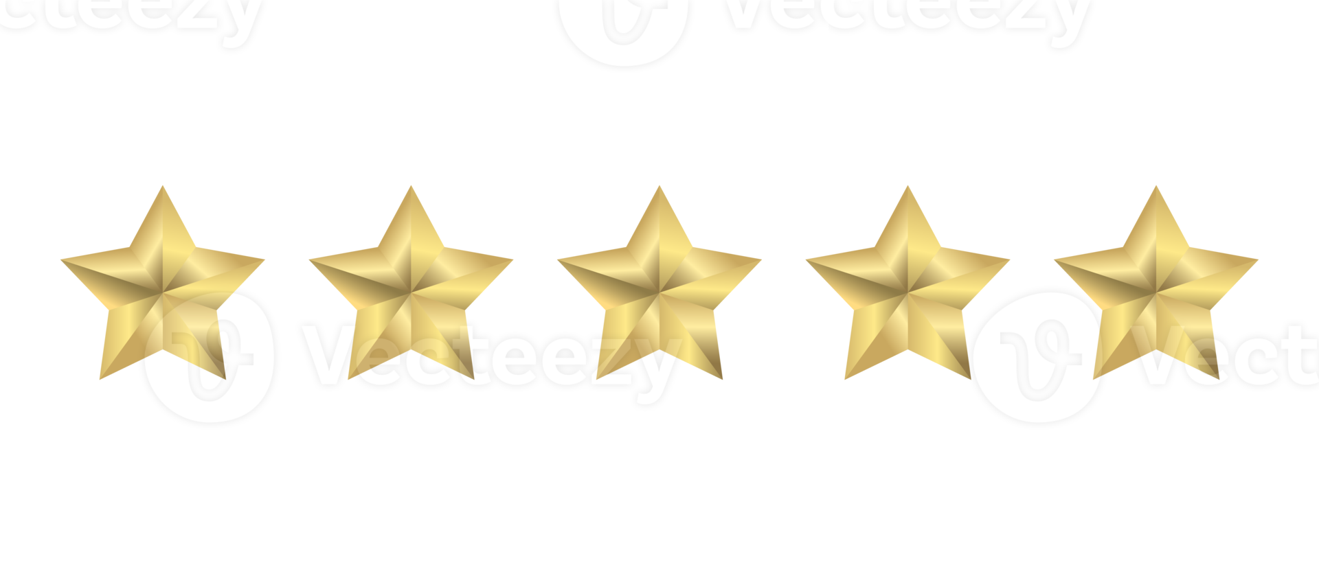 Five stars rating icon png