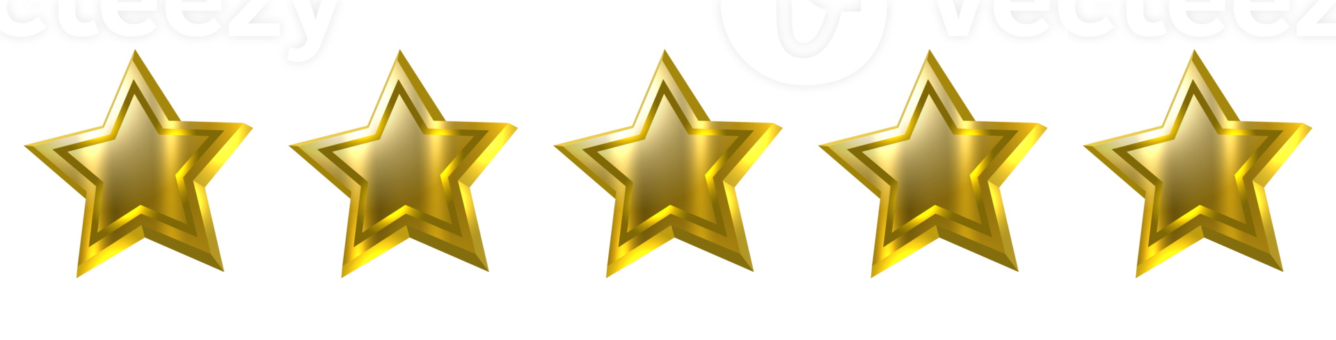 icono de calificación de cinco estrellas png