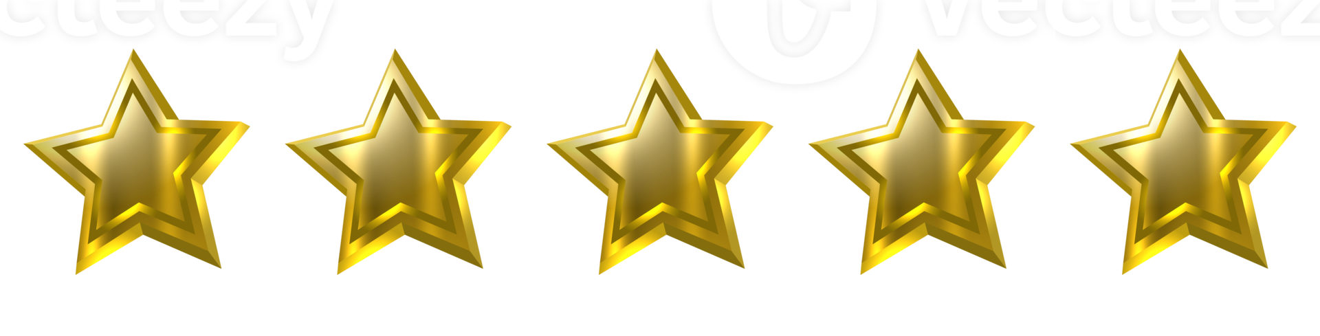 Five stars rating icon png