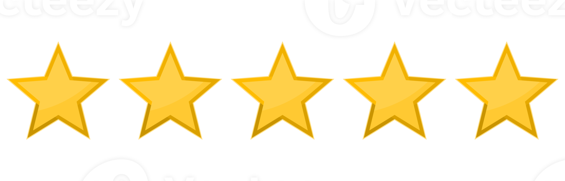 Five stars rating icon png