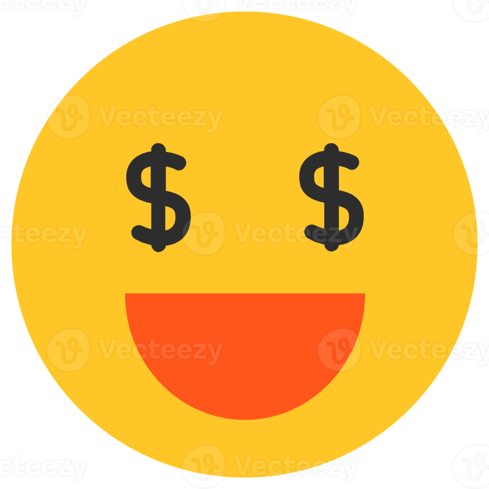 cara de dinero emoji png