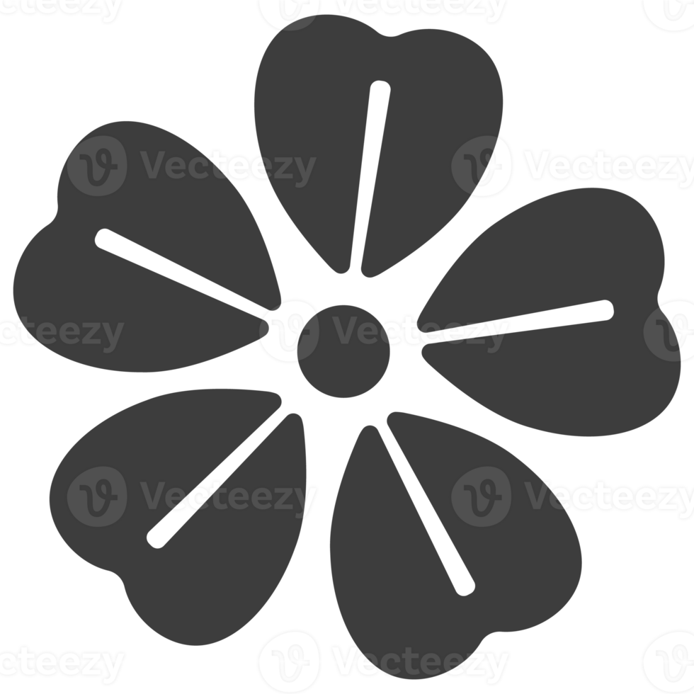 svart blomma ikon png