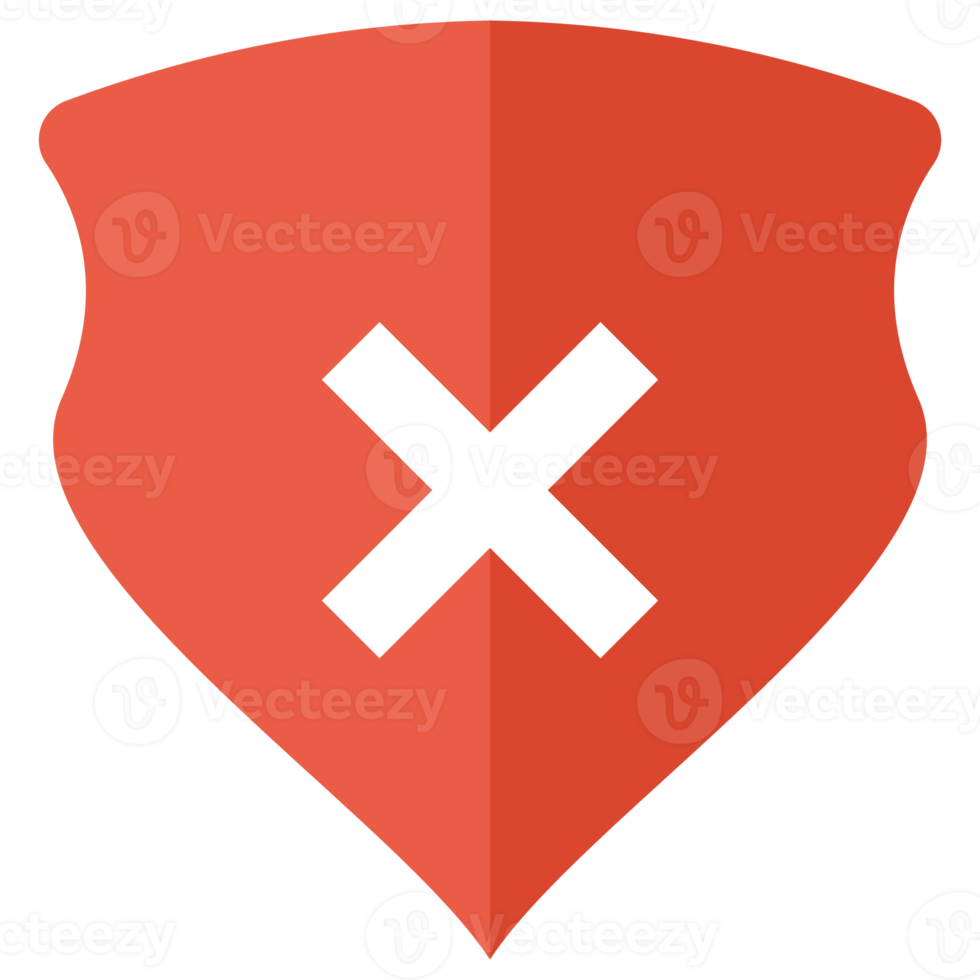 Cancel mark shield icon png