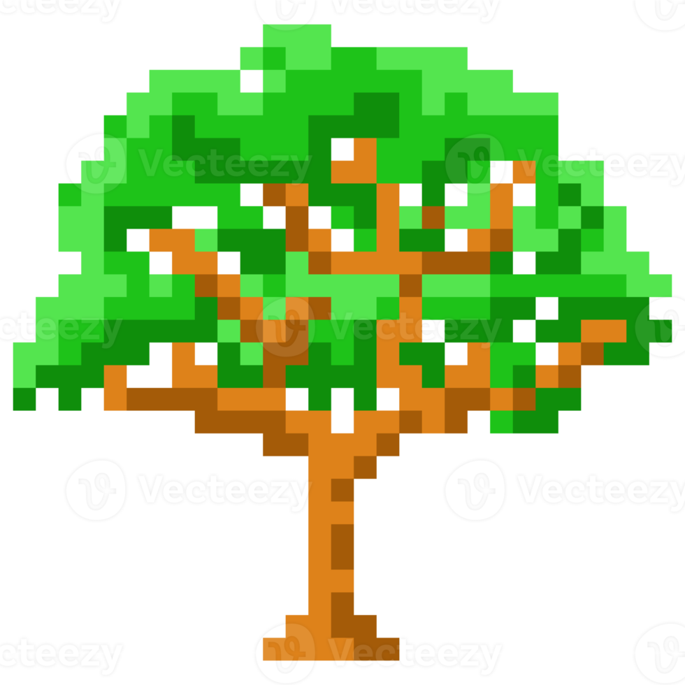 Pixel art tree icon png