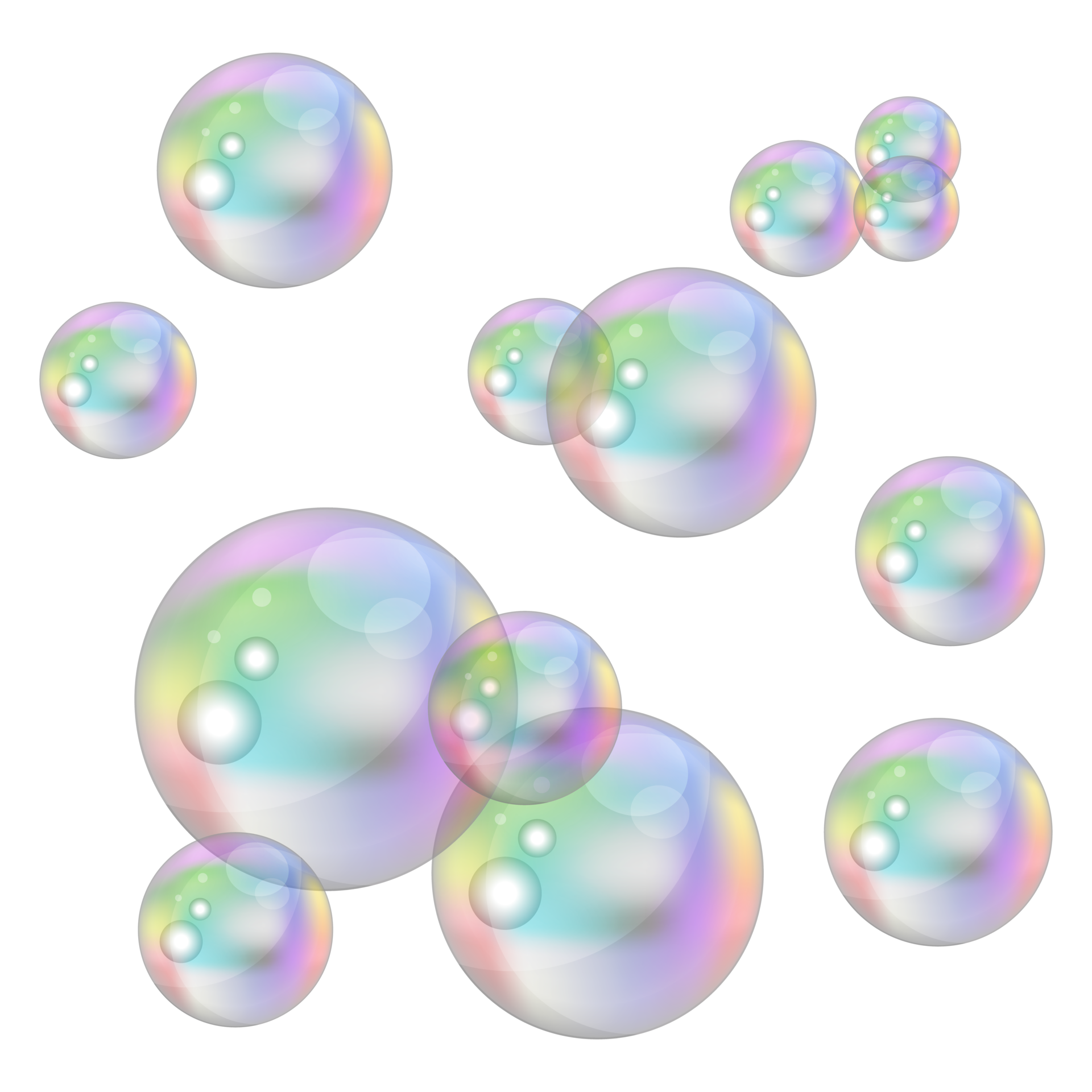 Transparent Soap Bubbles PNG Transparent, Hand Painted Transparent