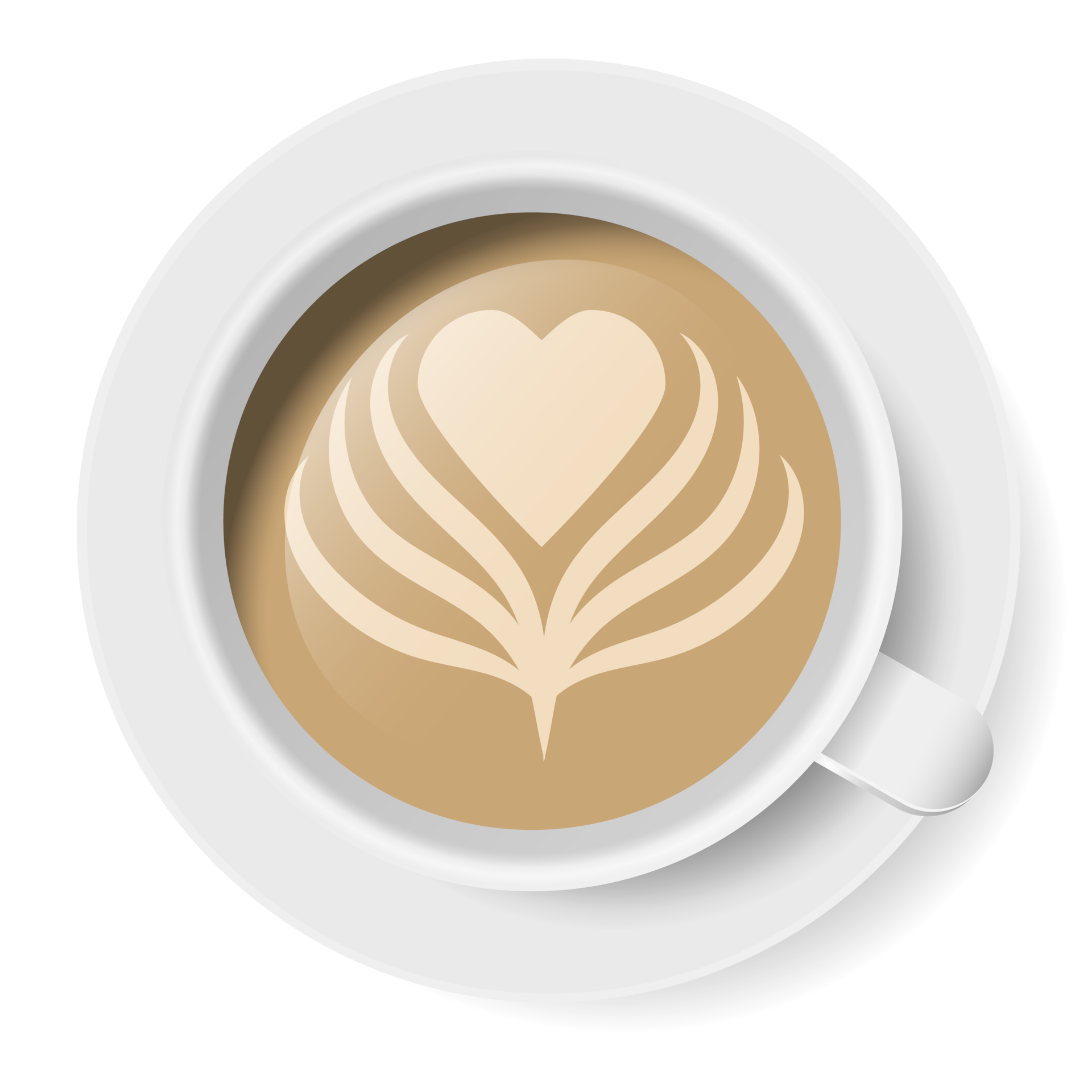 Top View Of Coffee Foam Art On Cup, Coffee, Foam, Art PNG Transparent Image  and Clipart for Free Download