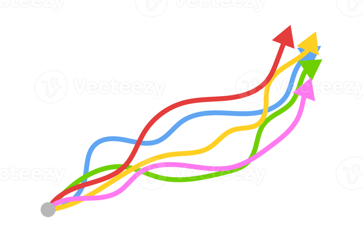 colorful financial growth arrows png