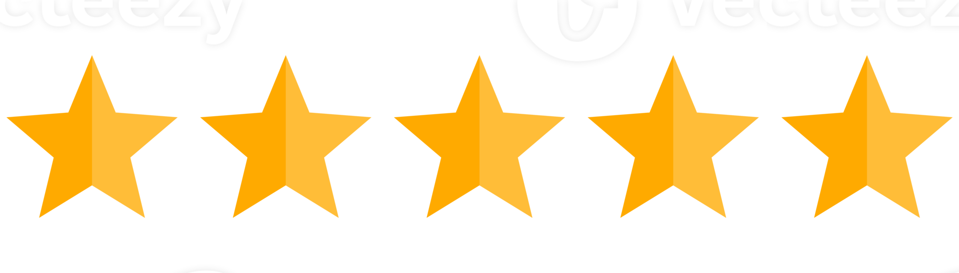 Five stars rating icon png