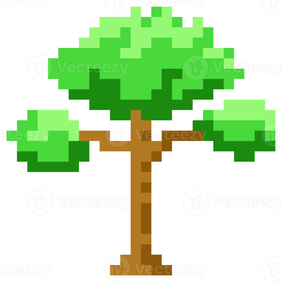 icône de pixel art arbre png