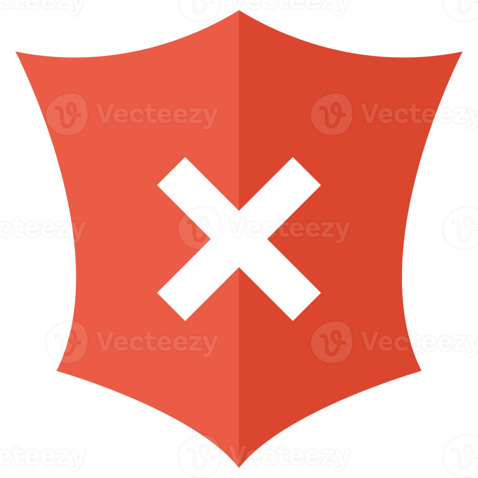 Cancel mark shield icon png