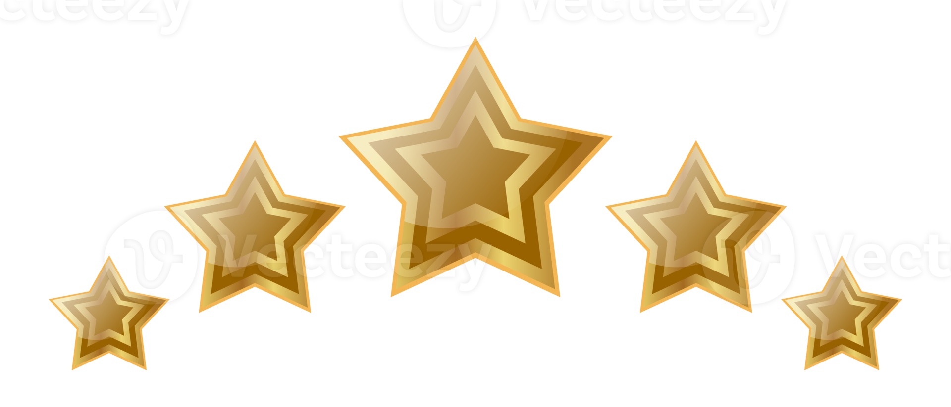 Five stars rating icon png