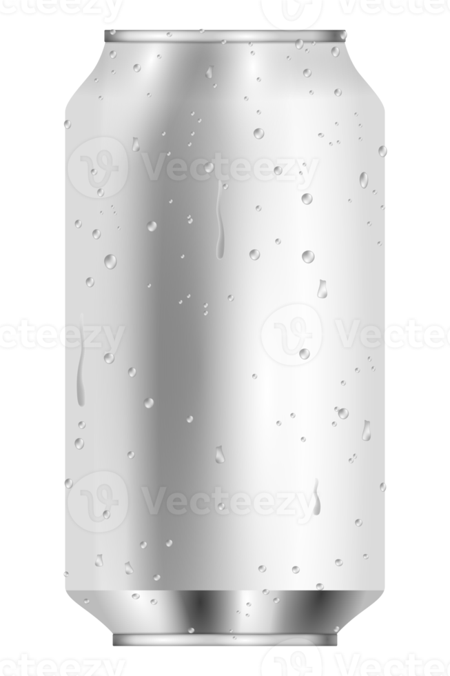 3D illustration of blank aluminum can png