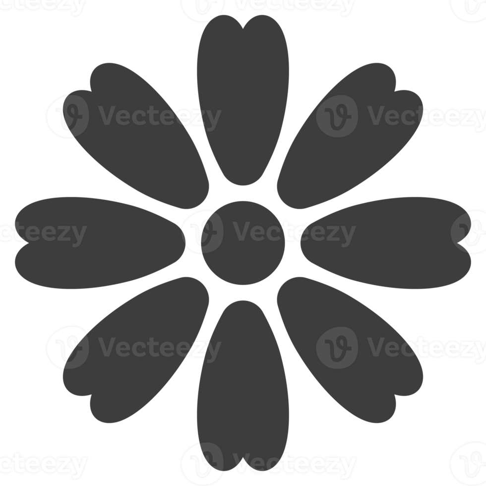 black flower icon png