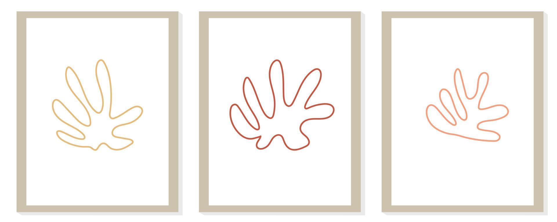 Trendy modern abstract matisse composition with geometric organic shape vector illustration