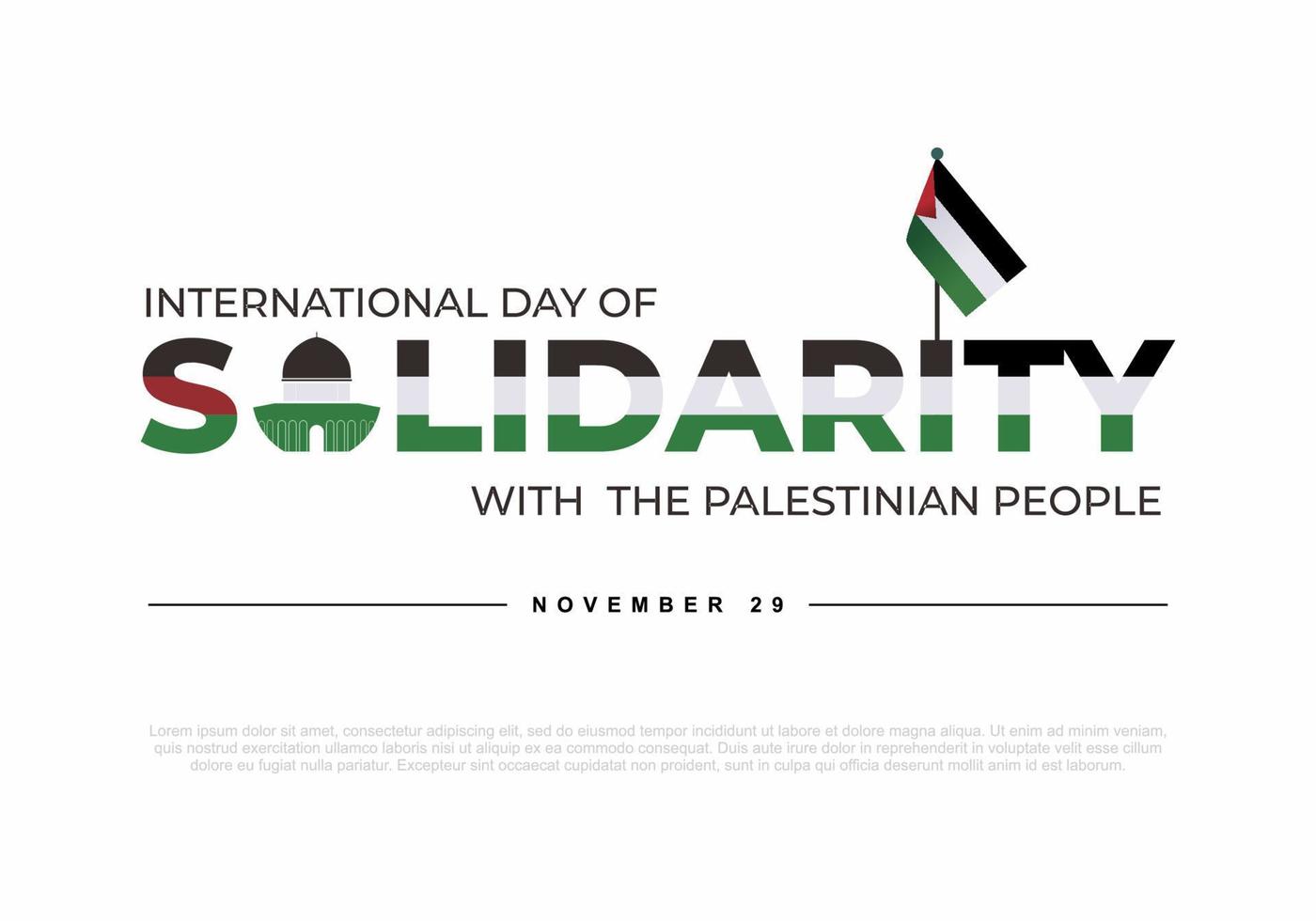 International day of solidarity with palestinian people vector