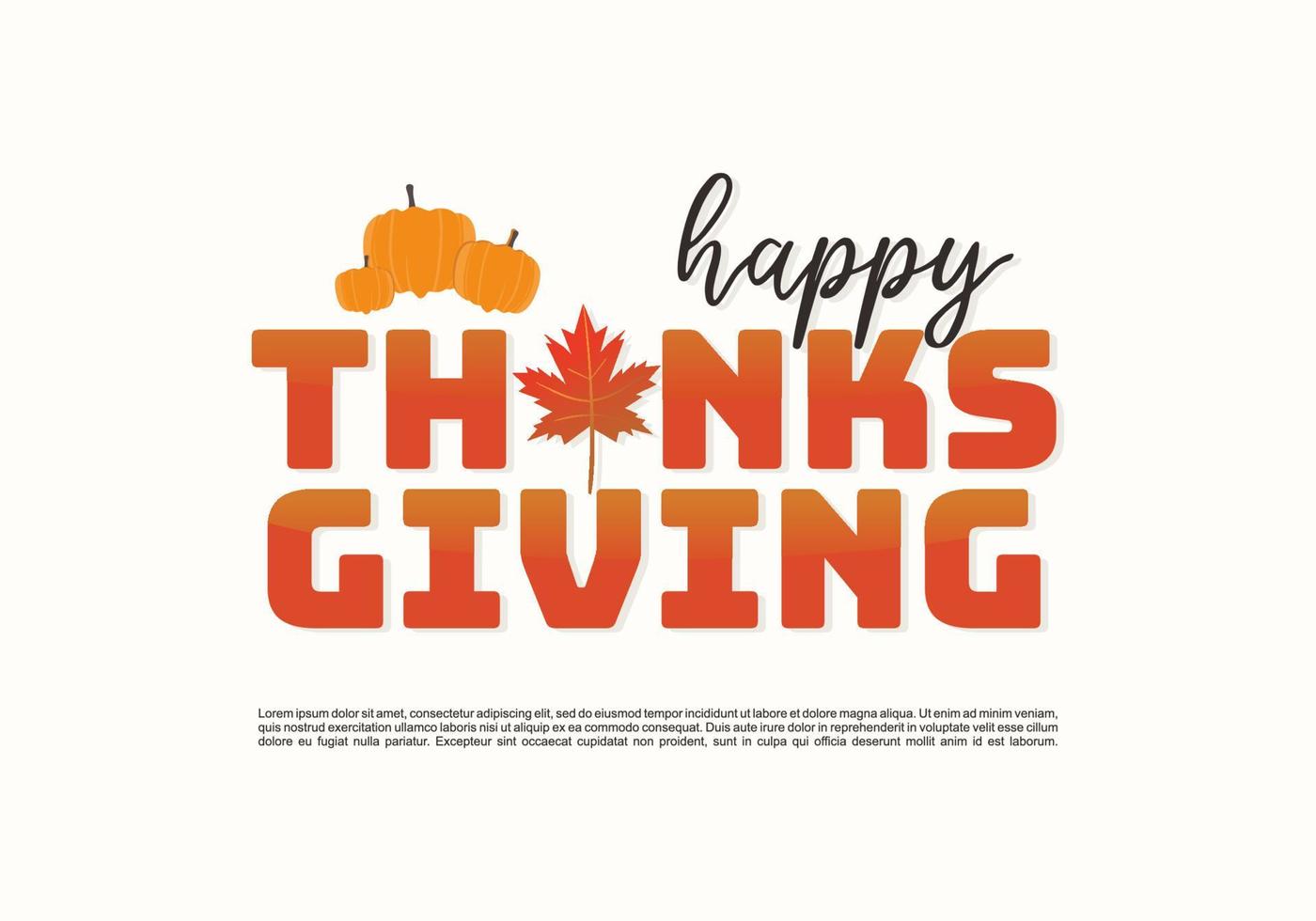 Happy thanks giving day background celebrated on November 24. vector