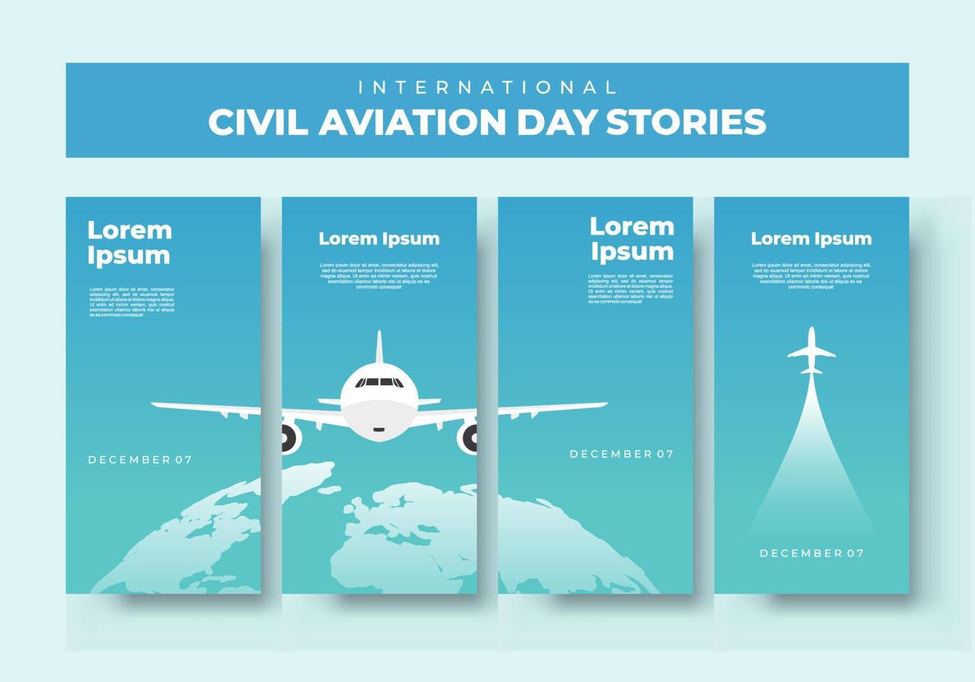 International civil aviation day background celebrated on vector