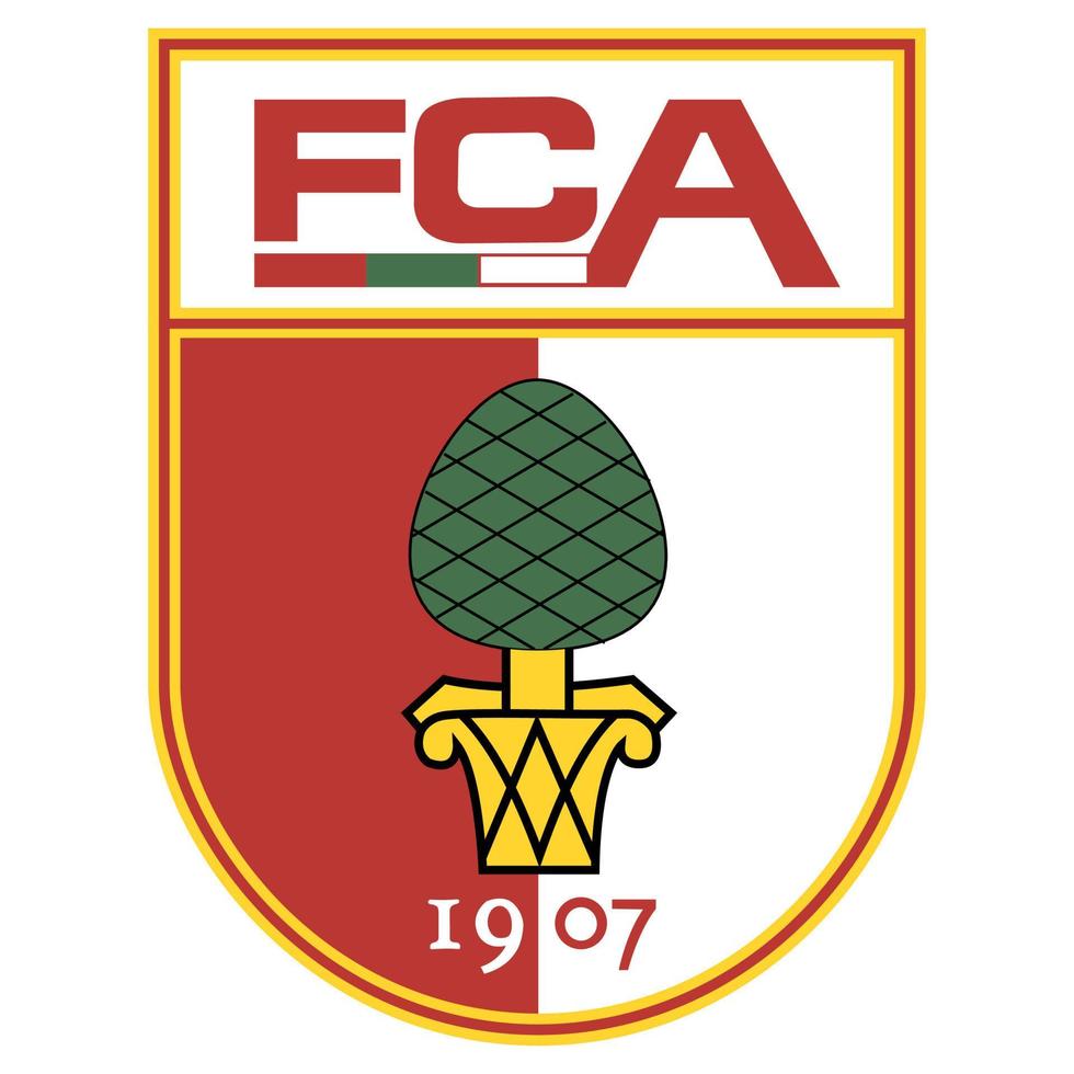 frankfurt am main, alemania - 10.23.2022 logotipo del club de fútbol alemán augsburg. imagen vectorial vector