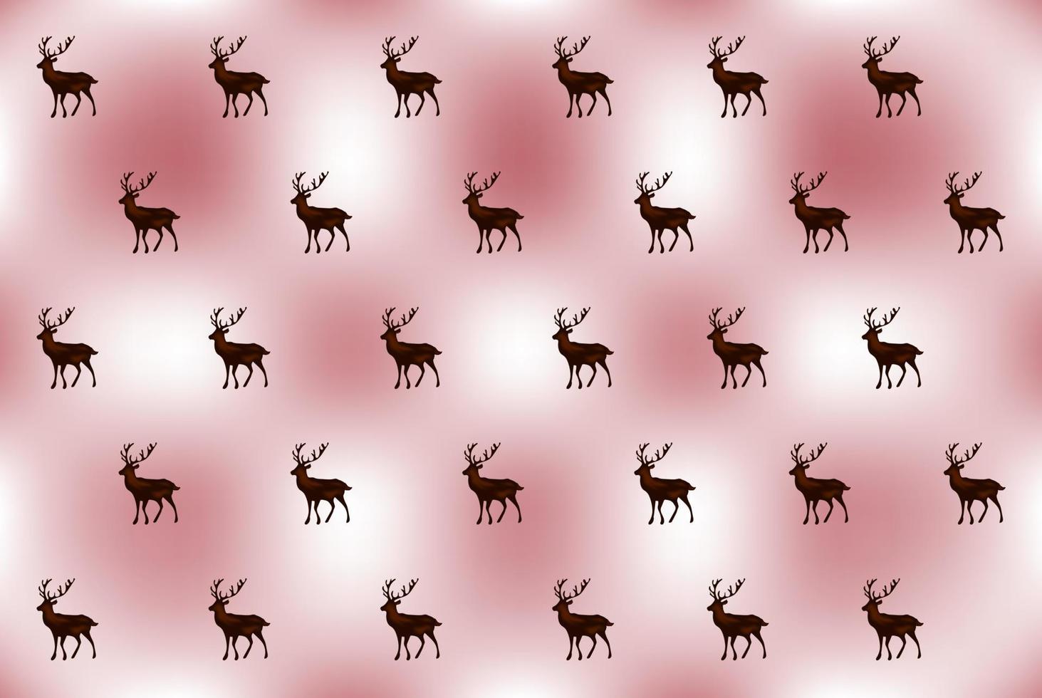 Christmas pattern on white and pink background with deer. Vector image. Package design.