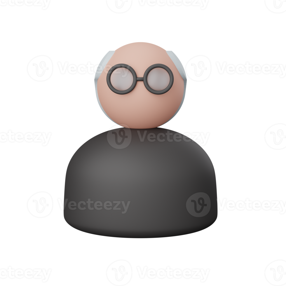 3d rendering school teacher isolated useful for education, learning, knowledge, school and class png